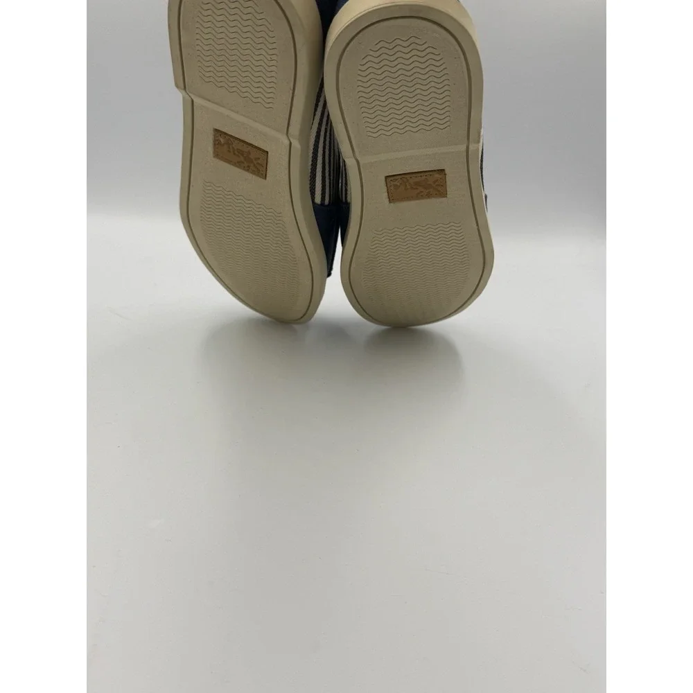 Dije California Mariner Slip On Shoes Women's 9 Navy Striped Comfort Casual NWB